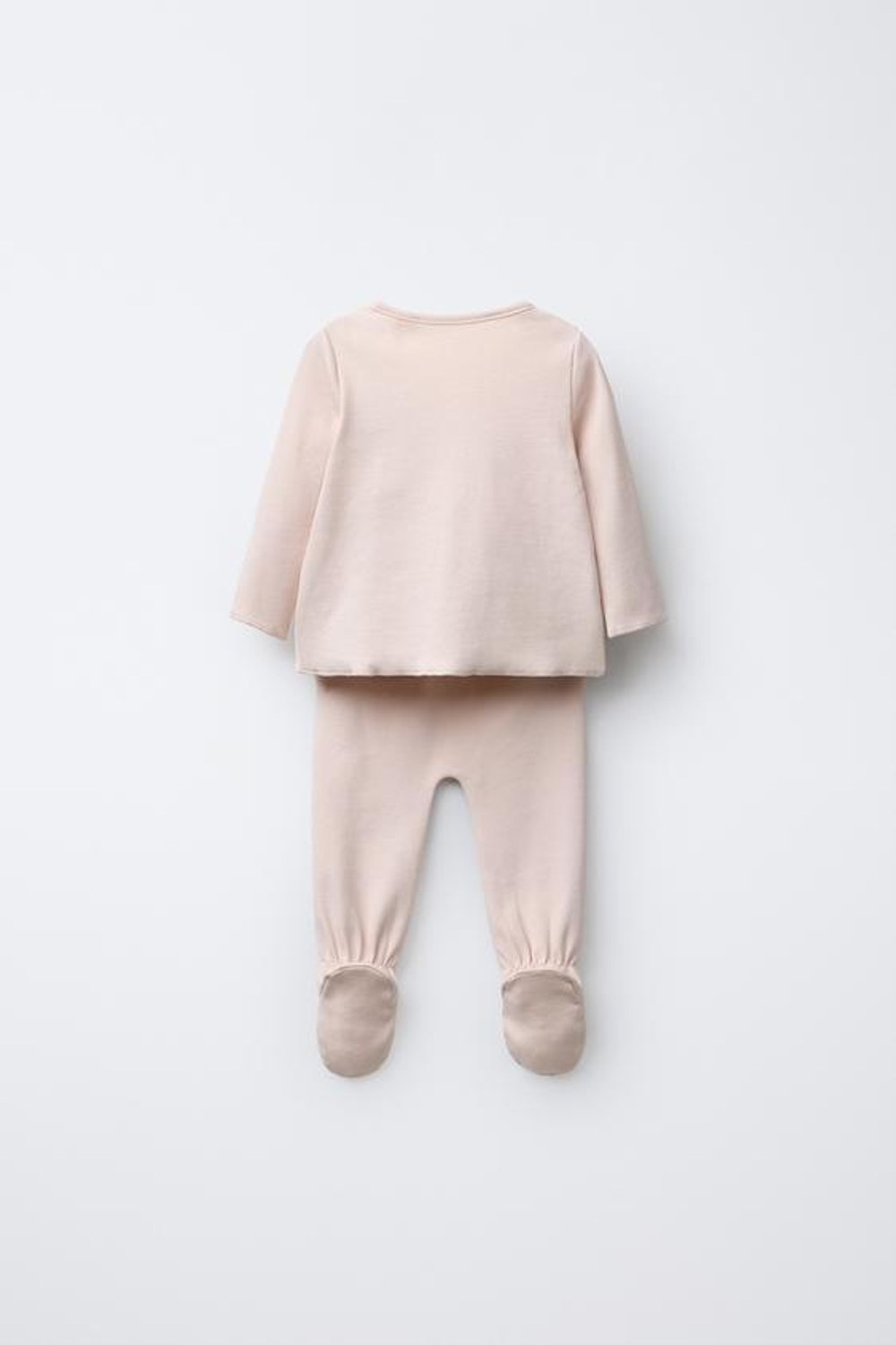 ZARA КОМПЛЕКТ ДЛЯ НОВОРОЖДЕННОГО И СУМОЧКА, БЕЖЕВО-РОЗОВЫЙ