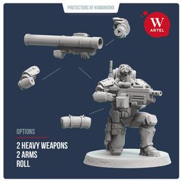 Миниатюра Scout`n`Recon Heavy Weapon Specialist 28mm