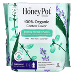 The Honey Pot Company, органические прокладки с крылышками, на травяной основе, ночные, 12 шт.