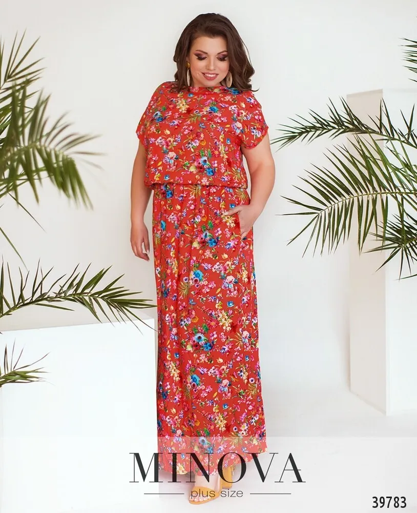 Платье 19-15-яркий-коралл Minova