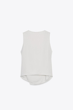 ZARA СТРУЯЩИЙСЯ ТОП НА ЗАПÁХЕ, СЕРЫЙ