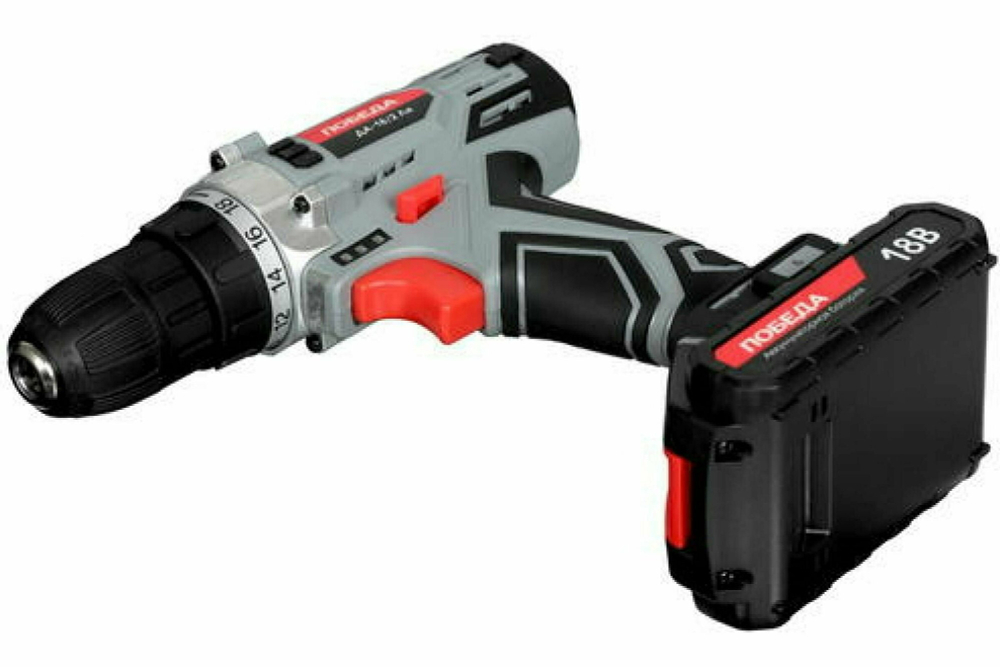 Аккумуляторная дрель-шуруповерт Победа ДА-18/2 Ли