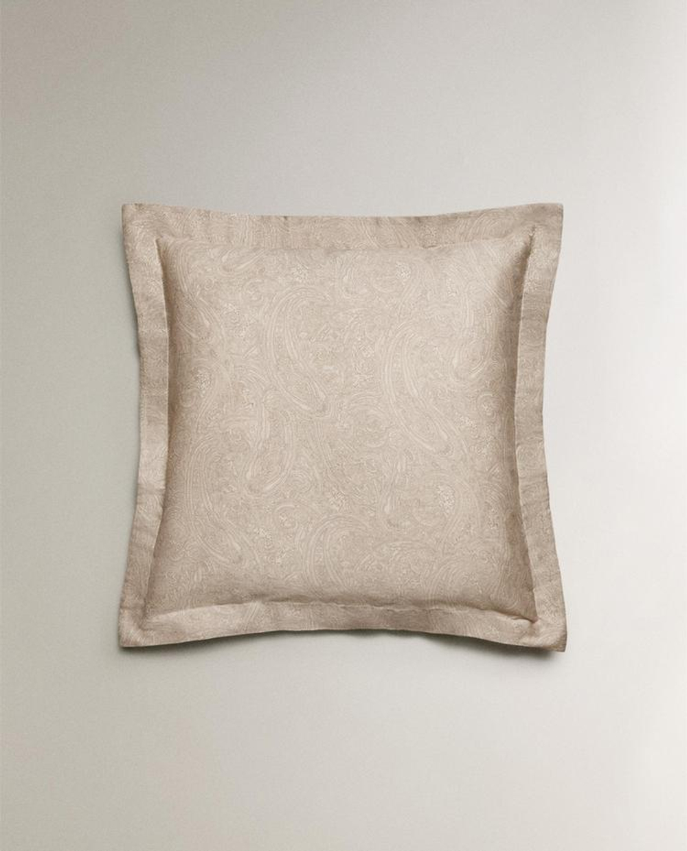 ZARA HOME САТИНОВАЯ НАВОЛОЧКА С УЗОРОМ, СЕРЫЙ