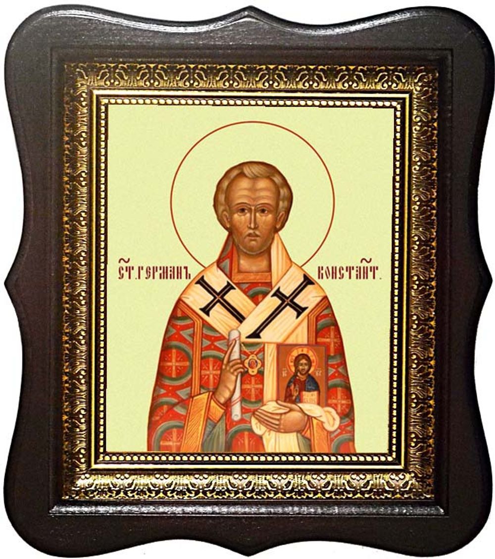 Герман Константинопольский святитель. Икона  на холсте.