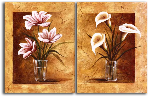 Модульная картина "Цветы в вазе"