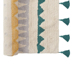 Ковер из хлопка с контрастным этническим орнаментом из коллекции ethnic, 160x230 см