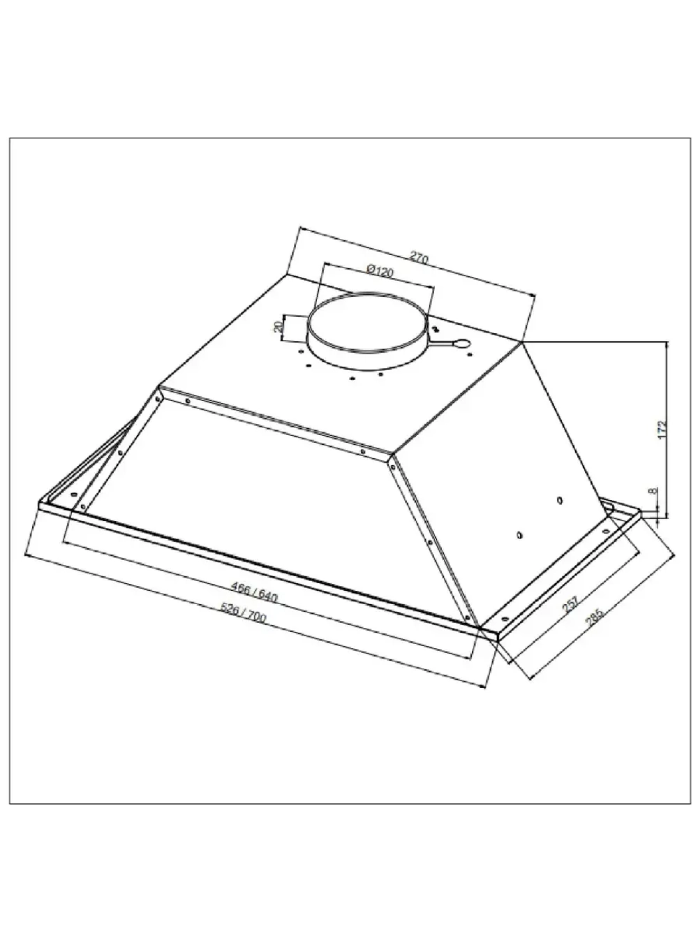 Встраиваемая вытяжка Nord FB 6060 W