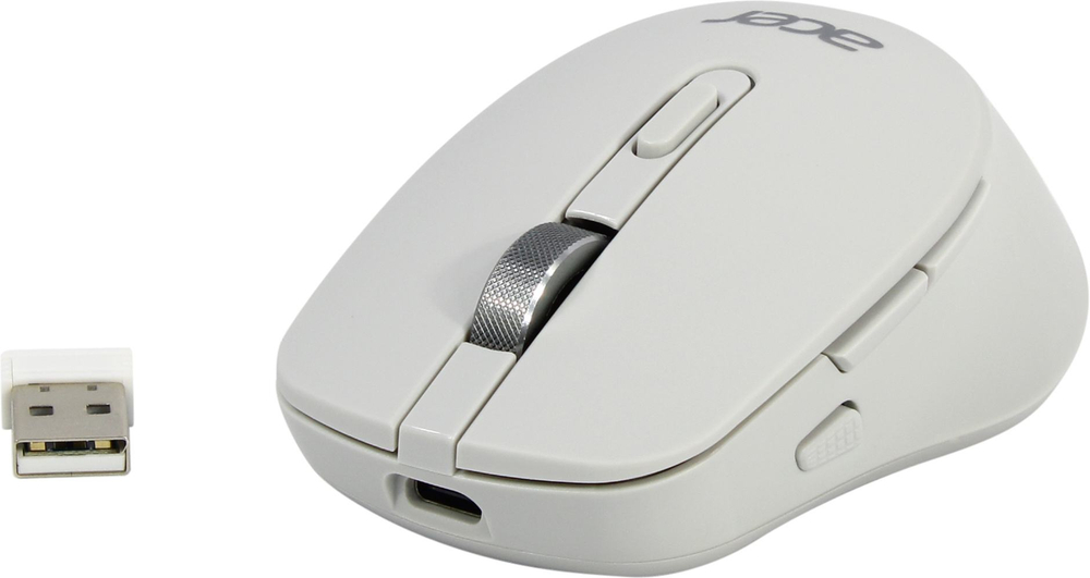 Acer Wireless Mouse OMR310 Light grey <ZL.MCECC.033> (RTL)  7btn+Roll,  беспроводная