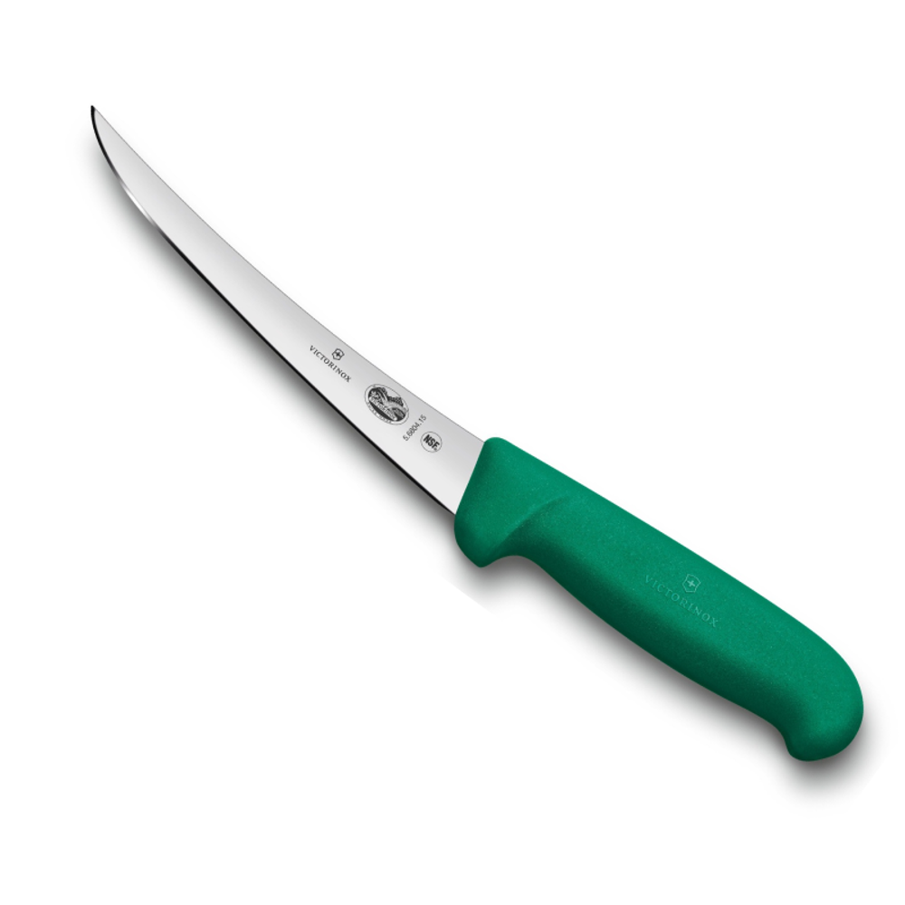 Нож Victorinox разделочный для мяса, лезвие 15 см прямое, зеленый