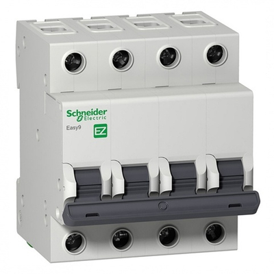 Автоматический выключатель Schneider Electric EASY 9 4П 50А B 4,5кА 400В (автомат электрический) EZ9F14450