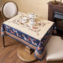 СКАТЕРТЬ "PASSAGE" 110Х140СМ ,БЕЖЕВЫЙ,100% ХЛОПОК С ПРОПИТКОЙ,ТВИЛ