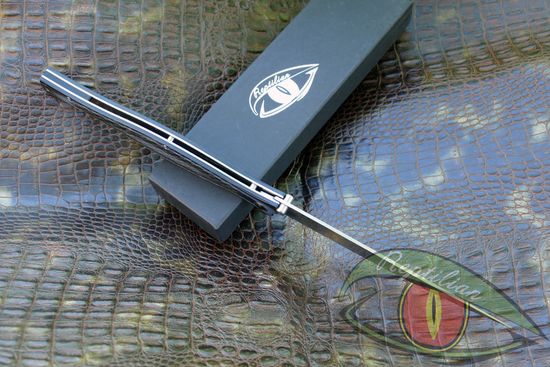 Складной нож REPTILIAN филейный Лаврак синий c клинком из стали AUS-8A, рукоять G10