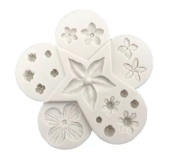 Молд силиконовый для флористики "Звезда" / Форма для лепки мелких цветочков и бутонов / фитомолд для сирени, незабудок, гортензии, мимозы