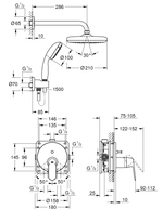 Душевой комплект GROHE EuroSmart Cosmopolitan 25219001