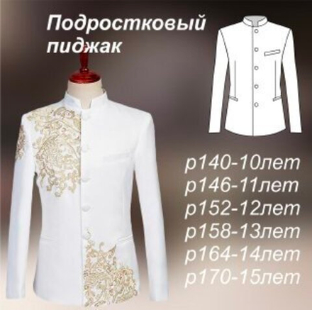 Пиджак стойка воротником