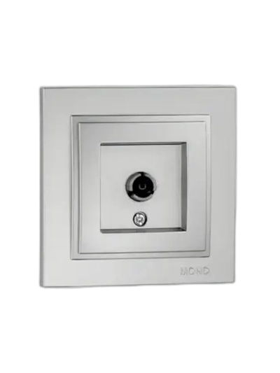 Конечная TV розетка серебро