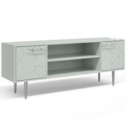 Тумба под ТВ Арт Колор leaves 155см Стайл Сильвер Серый дым