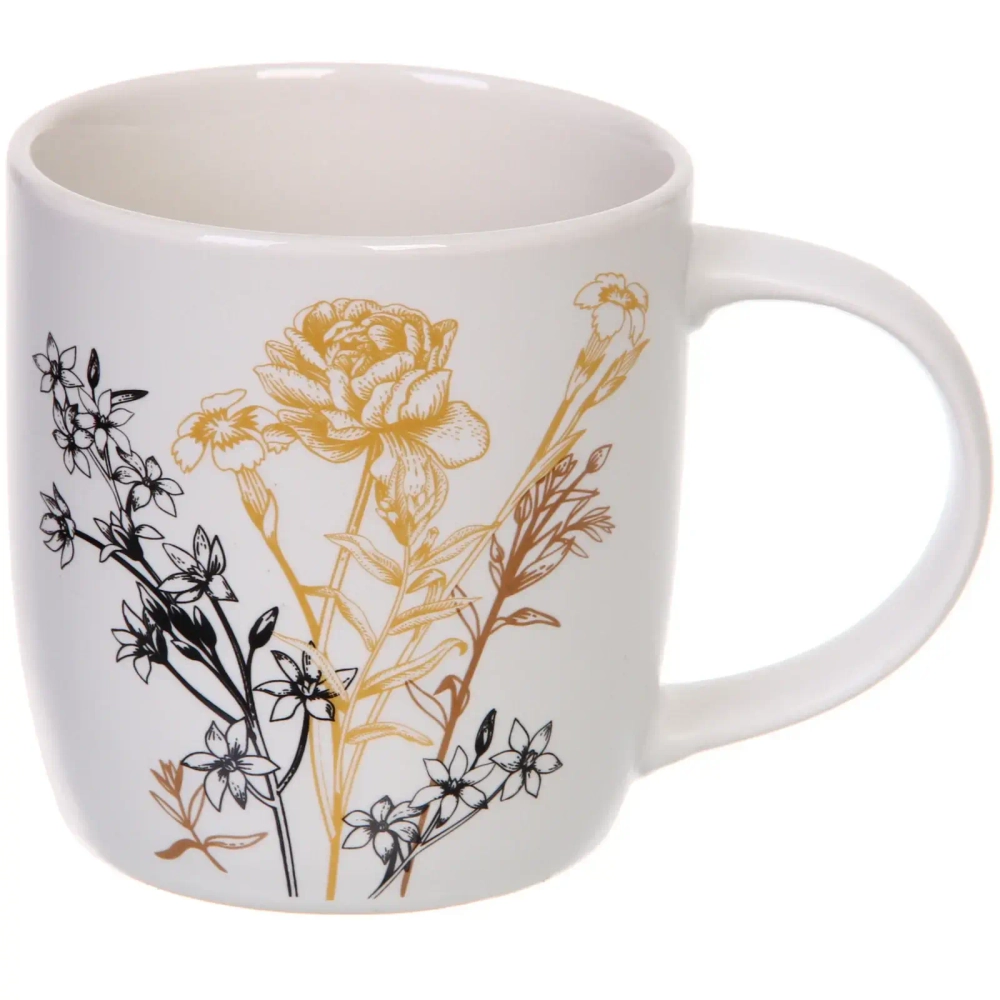 Кружка керамическая 370мл»Цветочный луг», микс рисунков