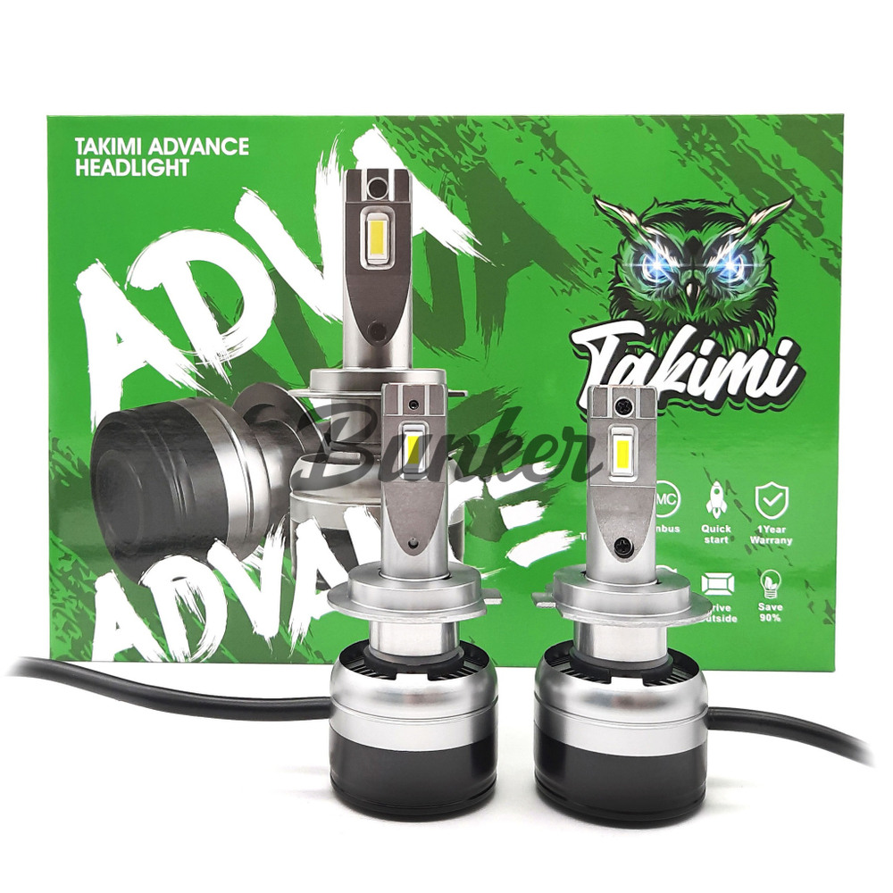 Светодиодные автомобильные LED лампы TaKiMi Advance H7 6500K 12V