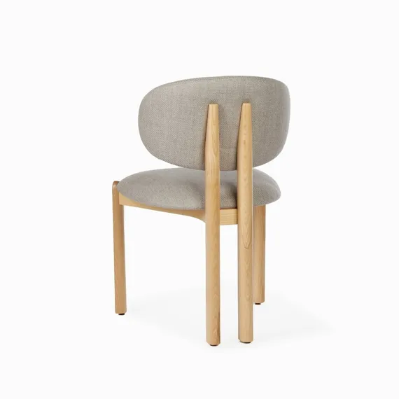 Обеденный стул Sage, светлый дуб с серой обивкой