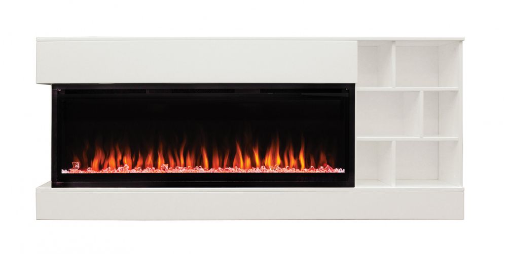 Электрокамин RealFlame Dixon 50 WT белый с Saphir 50, белый дуб