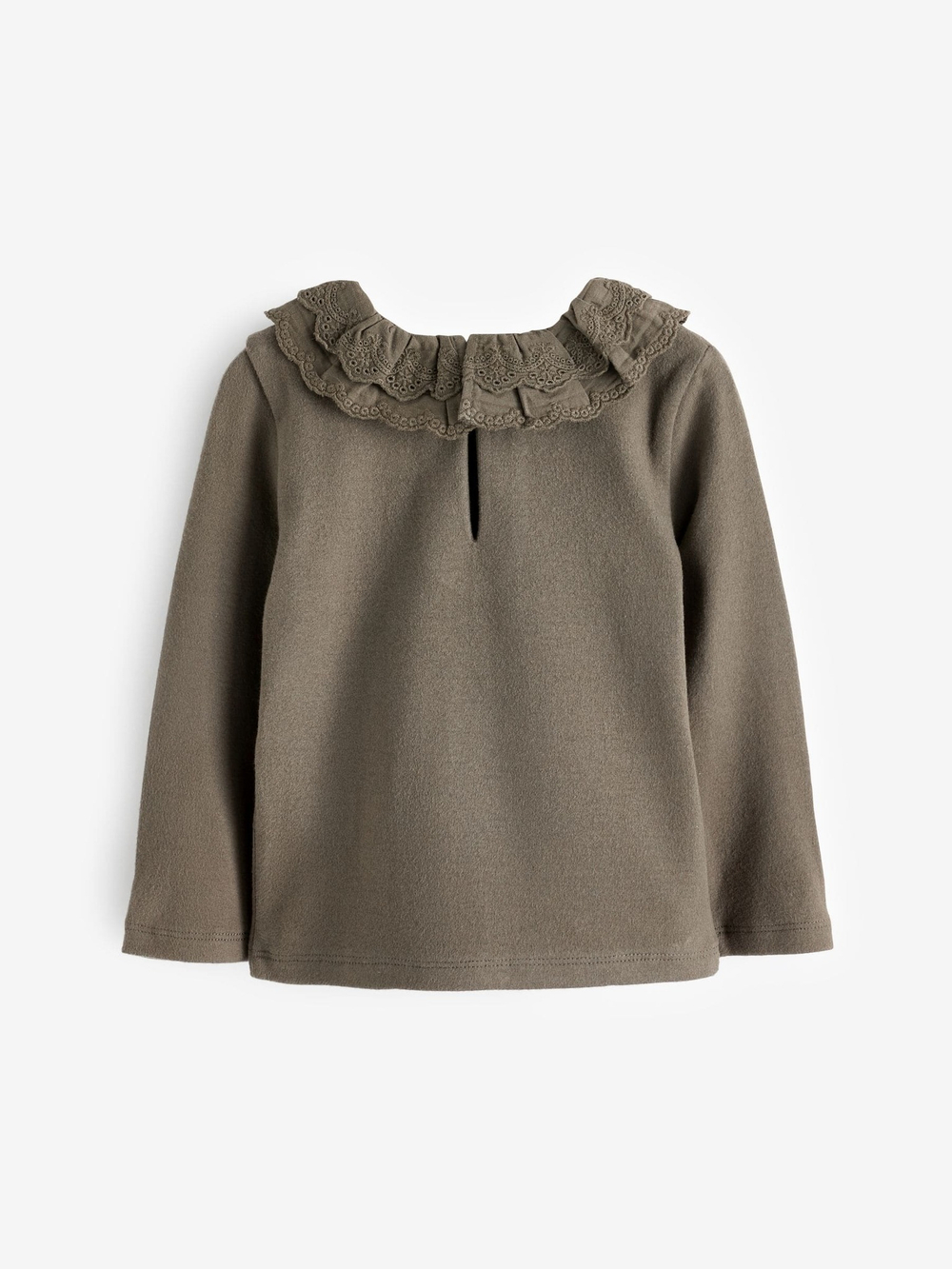 Лонгслив для девочки с воротником Next 168-341, Хаки