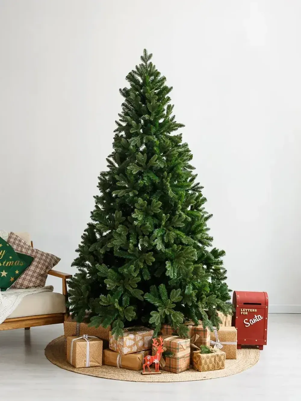 Елка с гирляндой «Барокко» (Литая+пвх) от 1.2 до 2.4 м