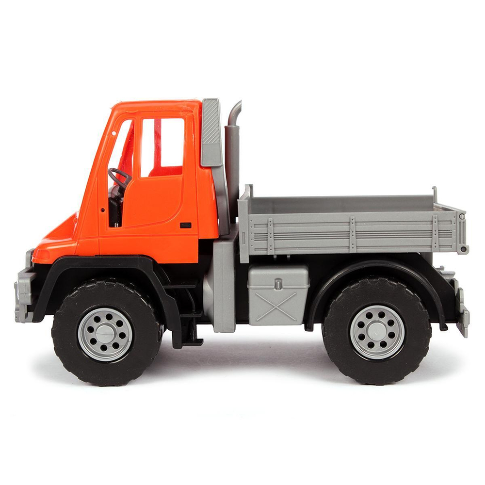 Самосвал бортовой Мерседес "Unimog U 500" люкс 17,5см. оранж. сет. (Лена)