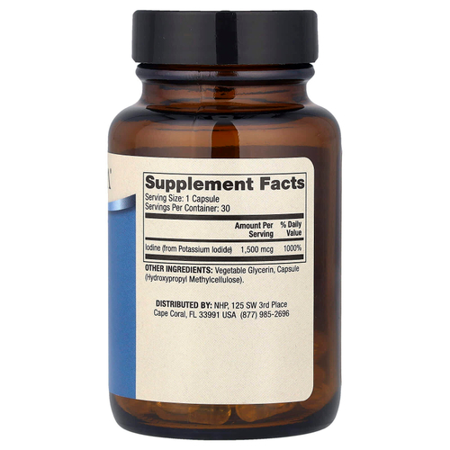 Dr. Mercola, йод, 1500 мг, 30 капсул (1500 мг в 1 капсуле)