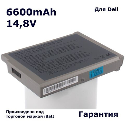Аккумулятор iBatt 6600mAh, для Inspiron 5110 5100 1100 1150 PP01 Latitude 100L 5160 5150 5110-3715 PP08L 5110-7475 5110-8255