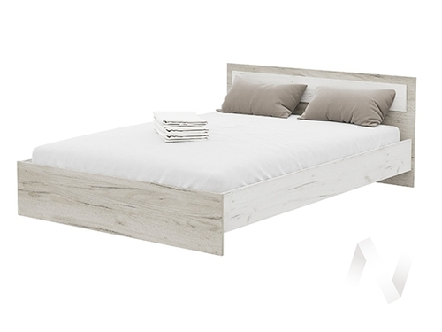 Кровать КР 602 Спальня Гармония (дуб крафт серый/дуб крафт белый)