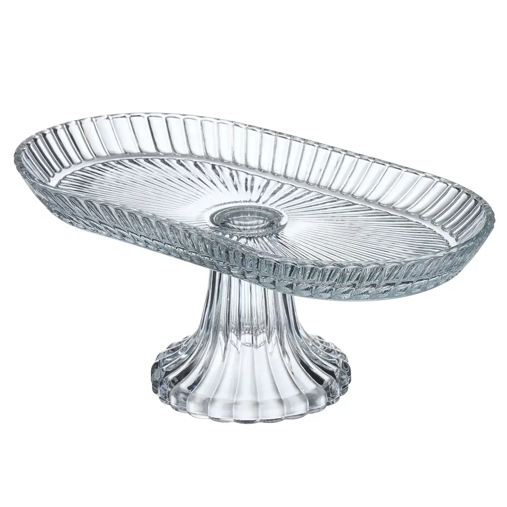 БЛЮДО НА НОЖКЕ ОВАЛЬНОЕ 28*14*12 СМ