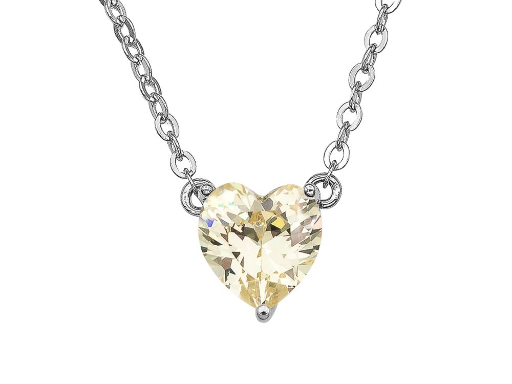 Кулон Сердце &quot;Citrine&quot; на цепочке