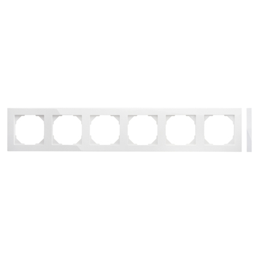 Рамка 6 постовая Slim LIREGUS EPSILON K14-145-06.E/B белая