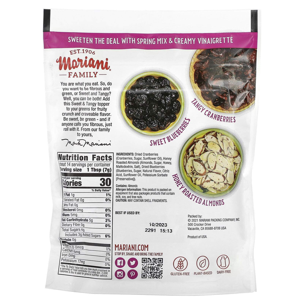 Mariani, Sweet & Tangy, посыпка со сладким и пикантным вкусом, 99 г (3,5 унции)
