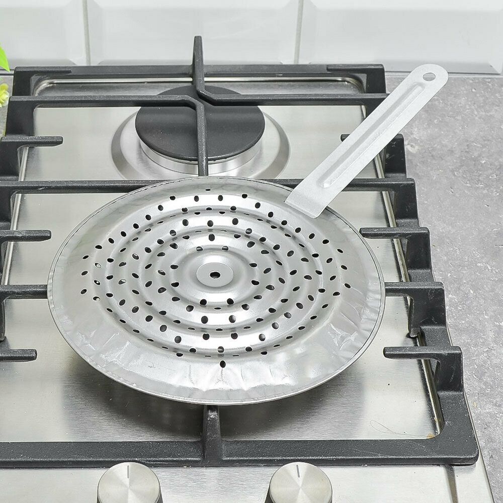 Рассекатель огня круглый большой 21см с металлической ручкой