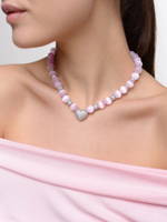 Колье "Summer heart" violet Silver