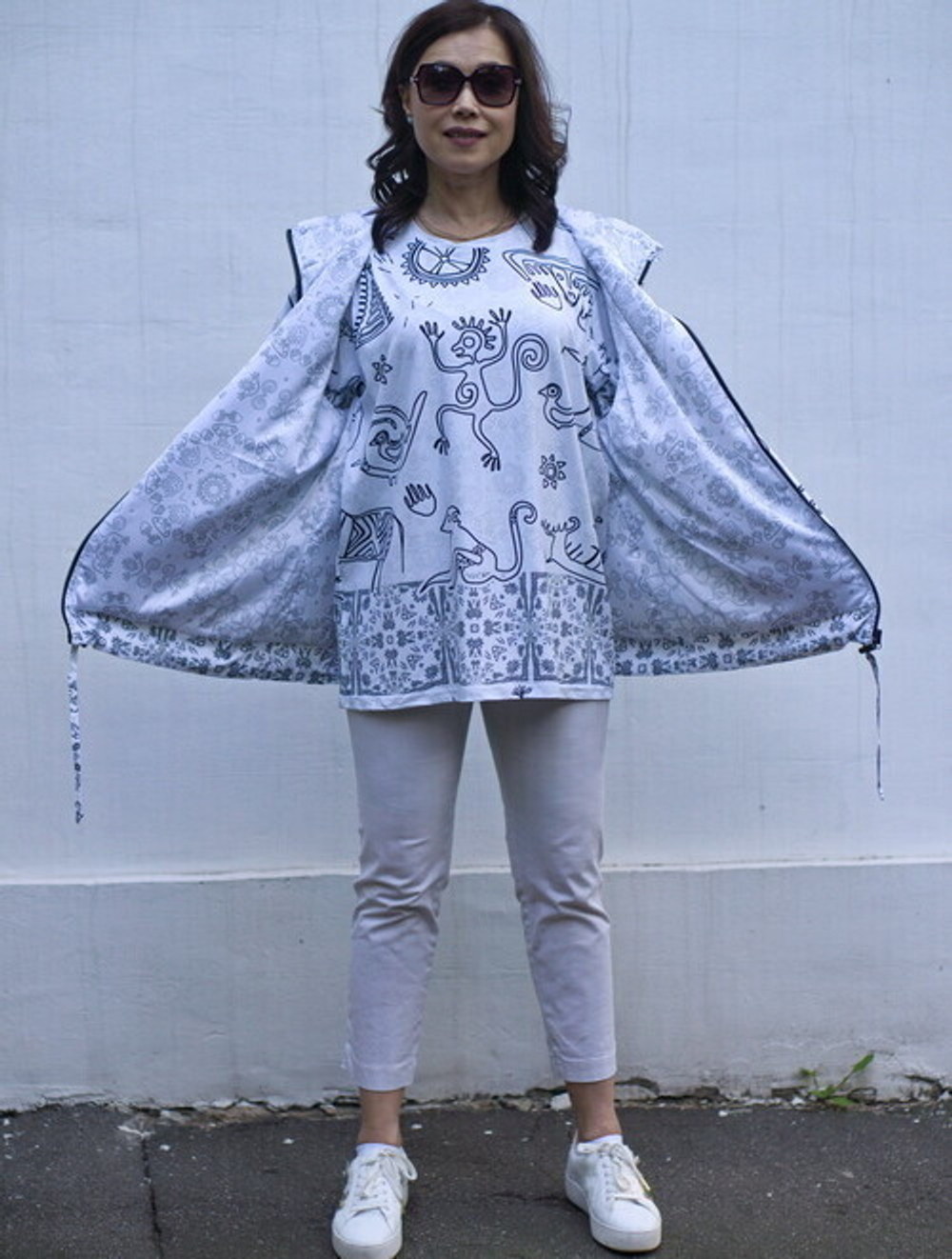 Куртка "Петроглиф", по мотивам наскальных рисунков древних людей.