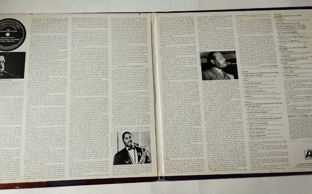 Винтажная виниловая пластинка LP The Tenor Sax: Lester Young, Chu Berry and Ben Webster (USA 1973)