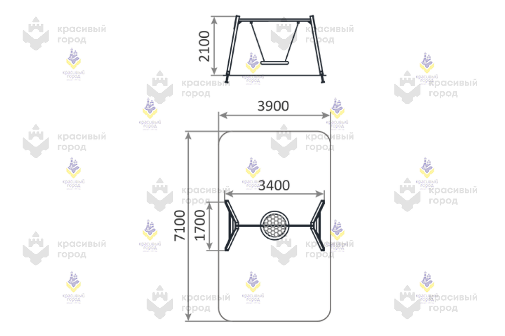 Качель Гнездо с механизмом качания