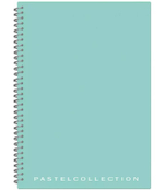 Бизнес-тетрадь Pastel Collection Mint, A4, 80 листов, пластиковая обложка, на гребне, клетка