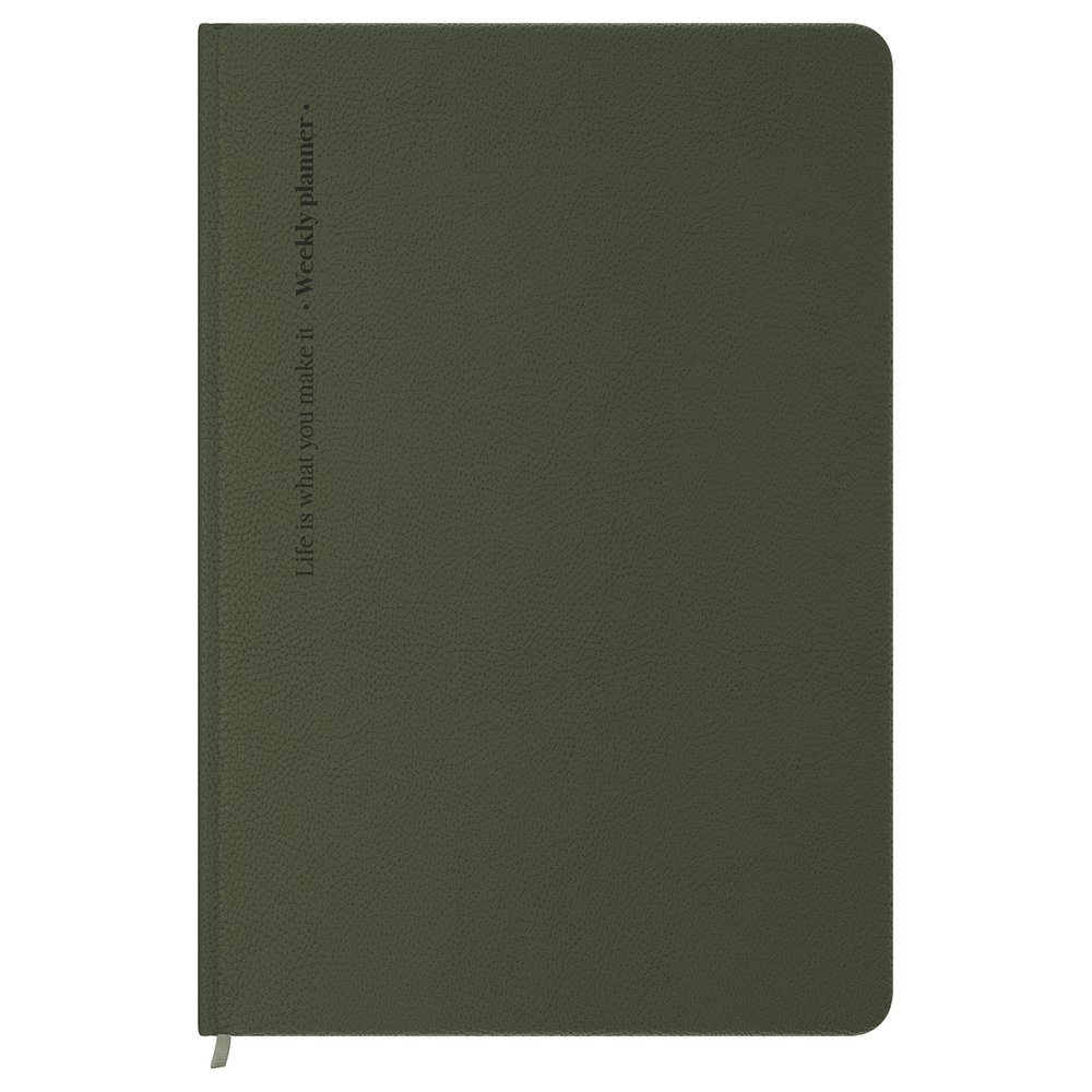 Еженедельник недатированный, B5, 64л., твердый переплет, кожзам, BG "Palm. Dark khaki", хаки
