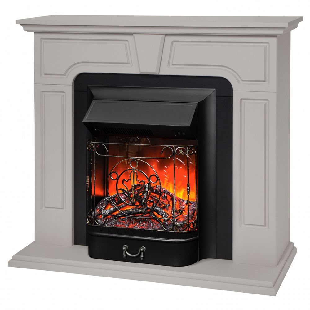 Электрокамин RealFlame Theodor Theodor BG латте с очагом Majestic Lux Black