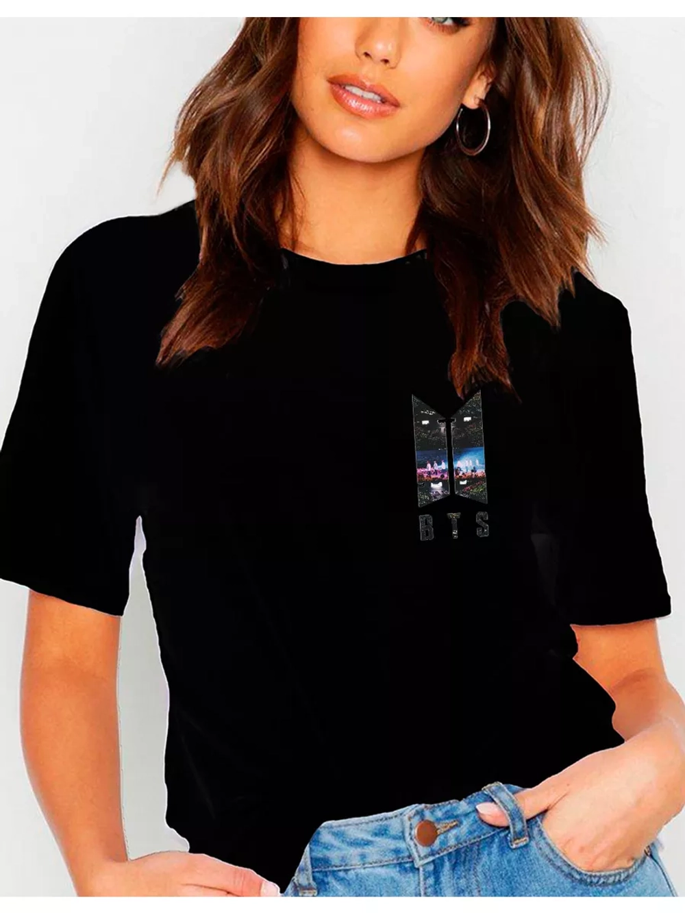 Футболка с принтом BTS