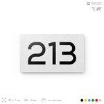 Номер на дверь 213, табличка на дверь для офиса, квартиры, кабинета, аудитории, склада, белая 120х70 мм, Айдентика Технолоджи