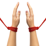 Набор из двух веревок для фиксации Restrain Me Bondage (Цвет: черный с красным)