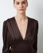 Платье из шелка Берберри шоколад