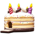 Коммерческий надувной батут "Торт"