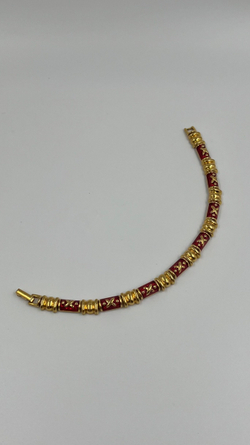 Браслет с красной эмалью Joan Rivers