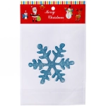 Наклейка на стекло 14*17 см,»Снежинка», Голубой